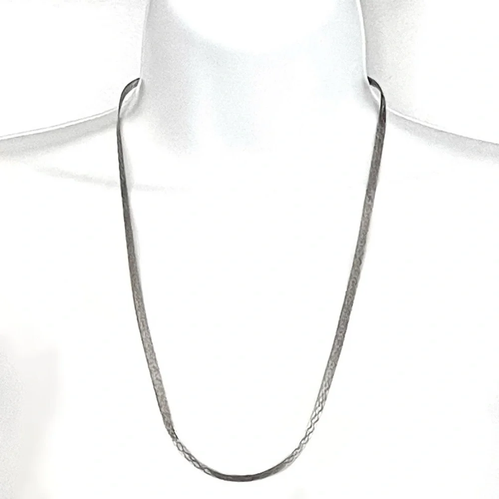 REVERSIBLE! 5MM Sterling Silver Italian Necklace & Bracelet Set! By Milor!